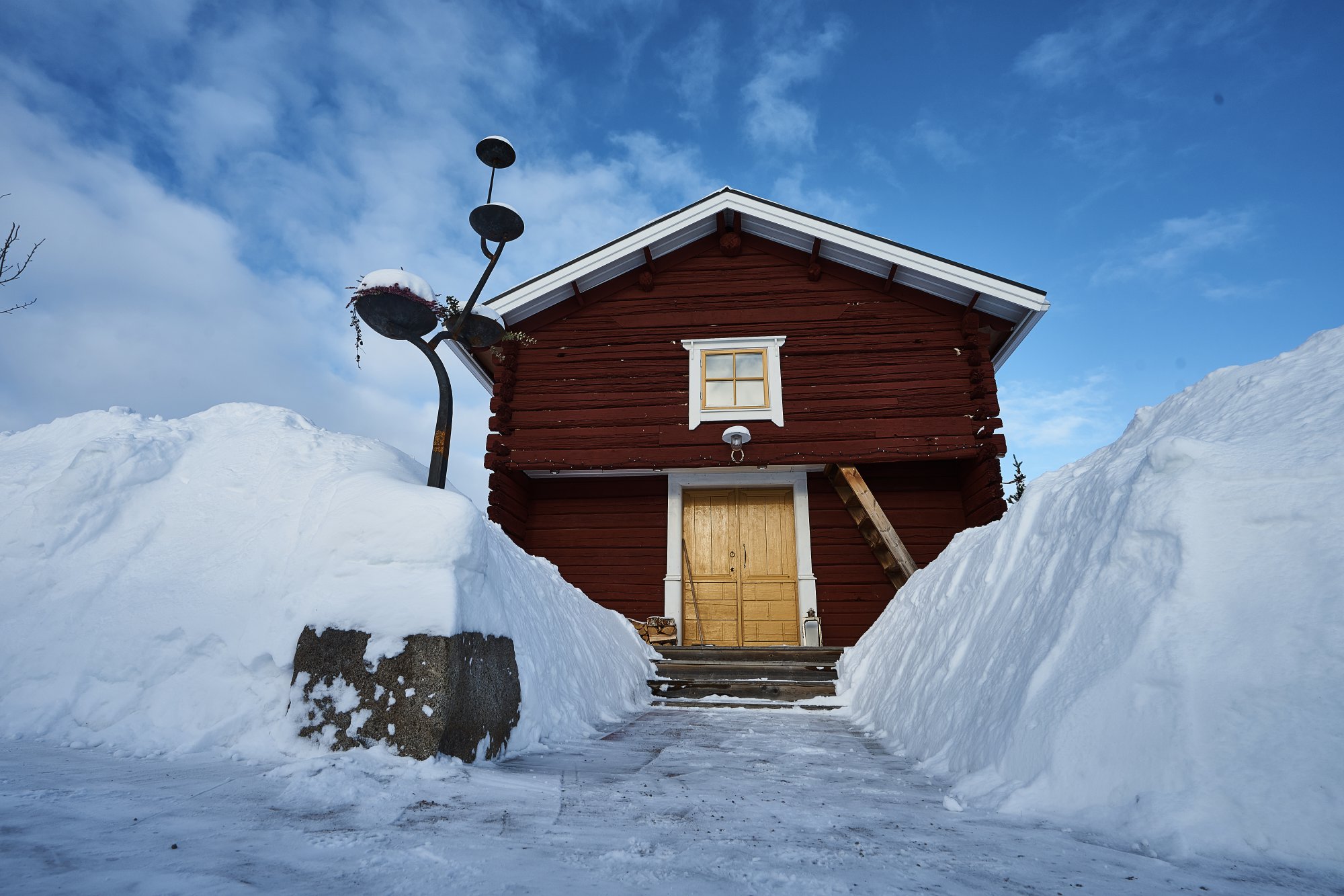 Lapland Guesthouse in winter, Swedish Lapland