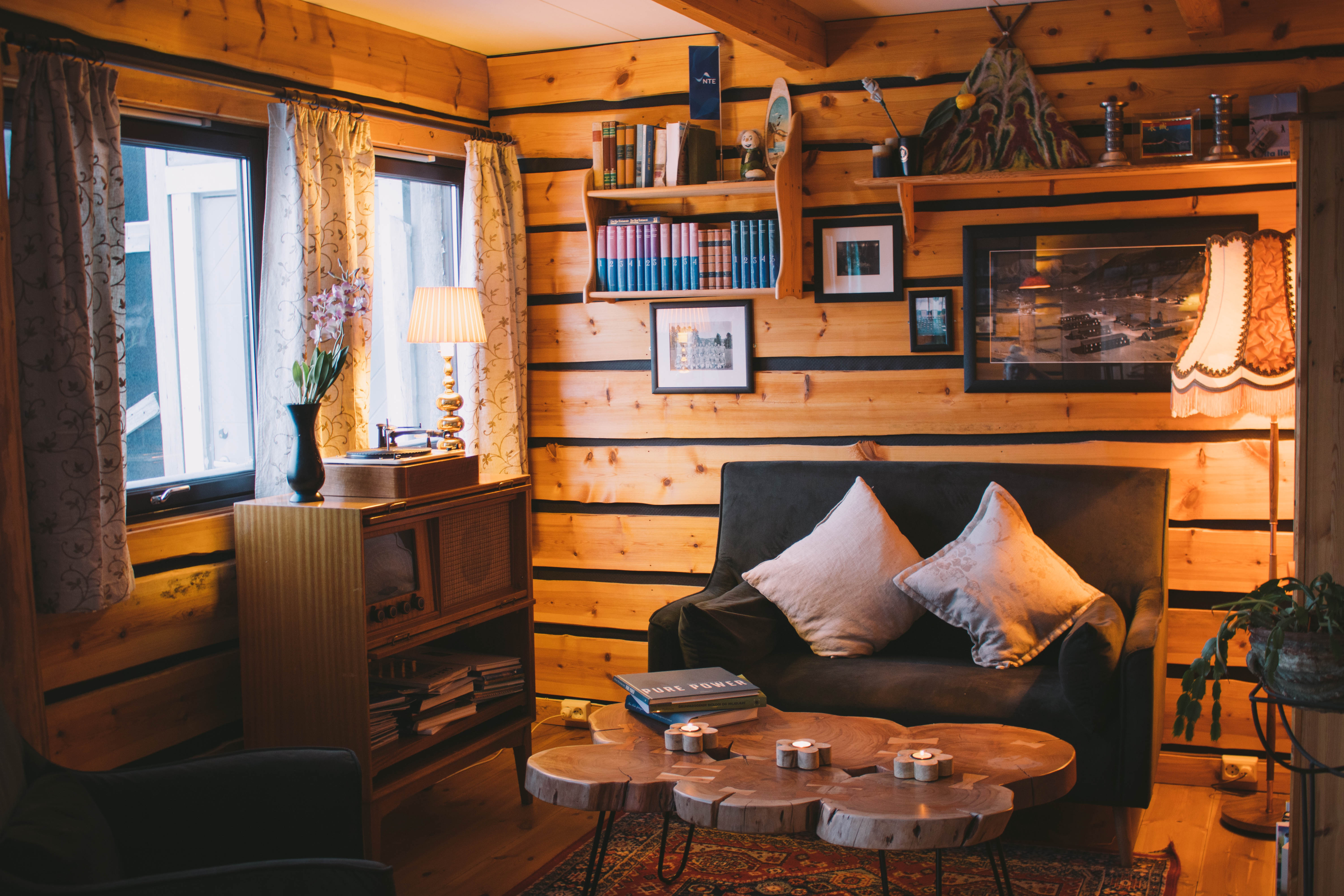 Living space at Mary-Ann's Polarigg in Longyearbyen, Svalbard
