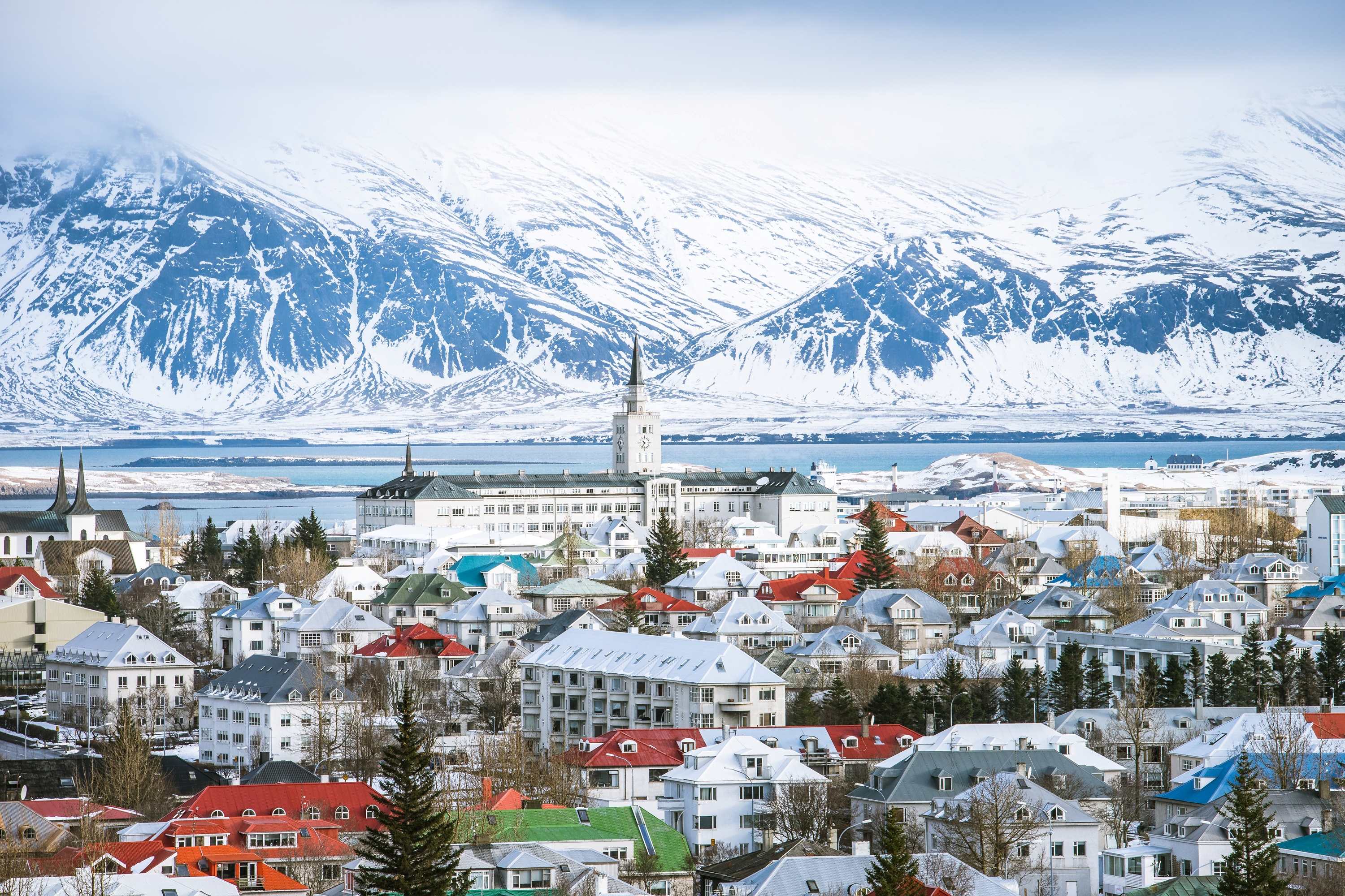 Reykjavik in winter, Iceland
