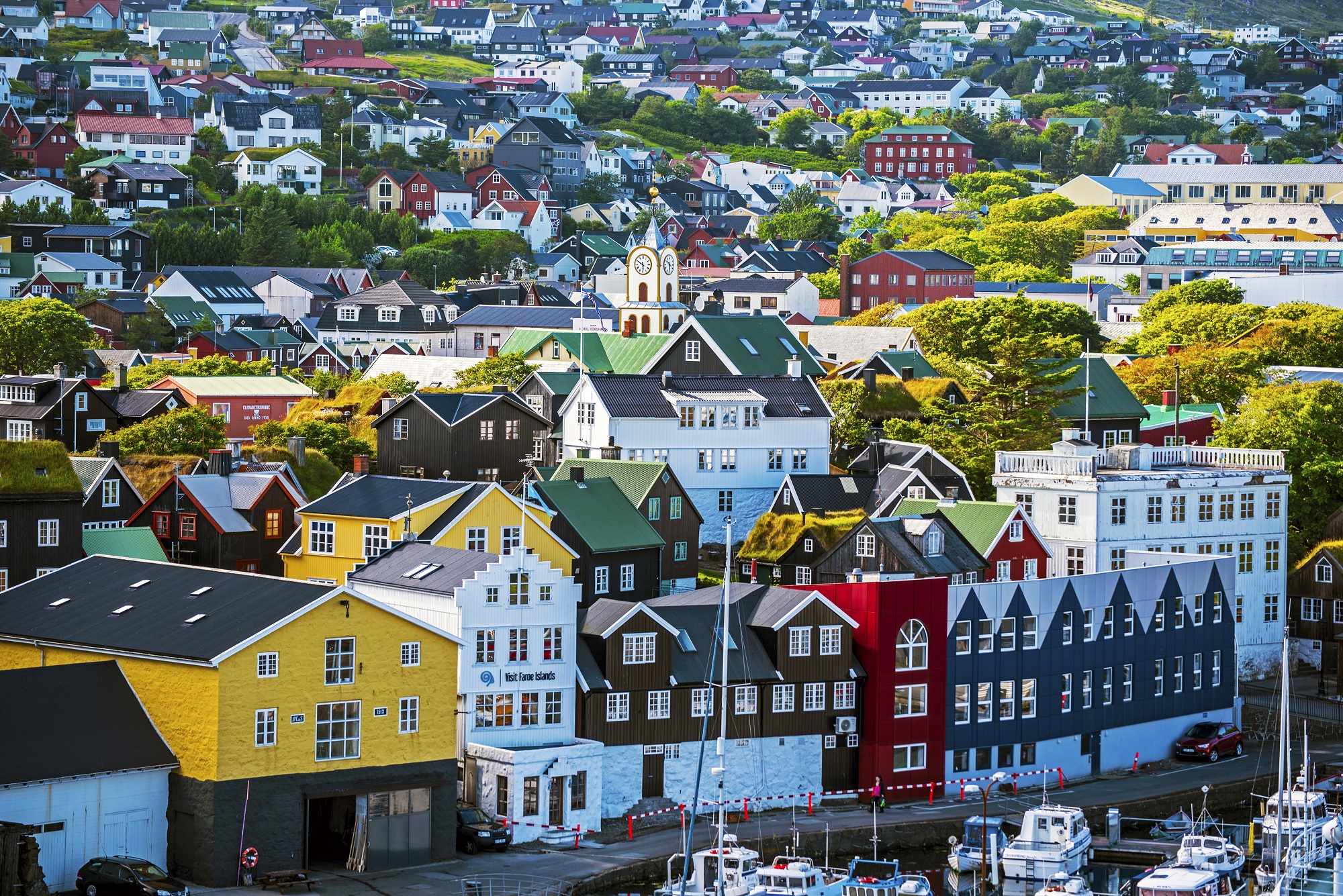 The capital of Torshavn on the island of Streymoy in the Faroe Islands