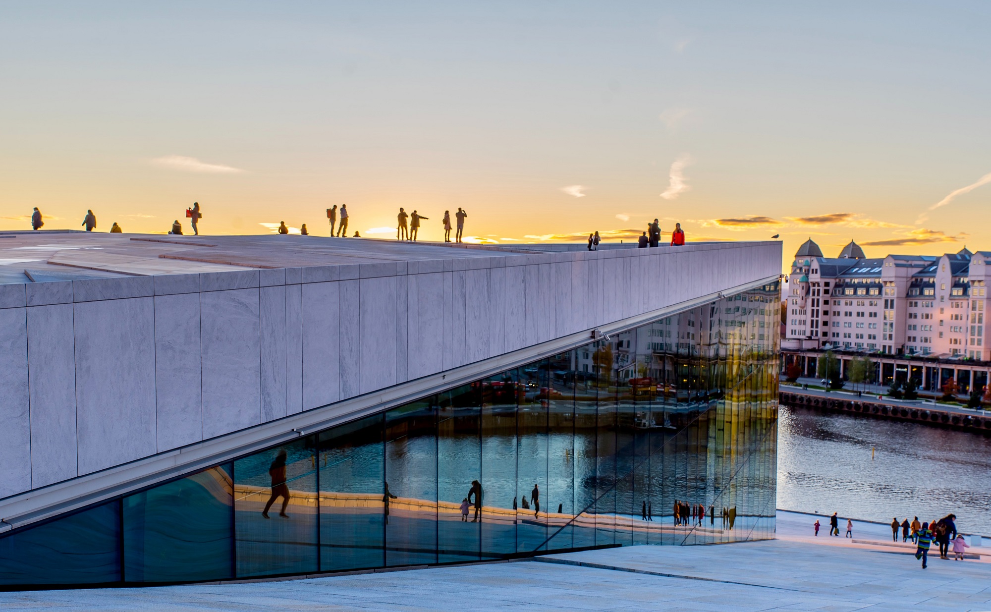Viewing platform at Oslo Opera House in Oslo, Norway. 